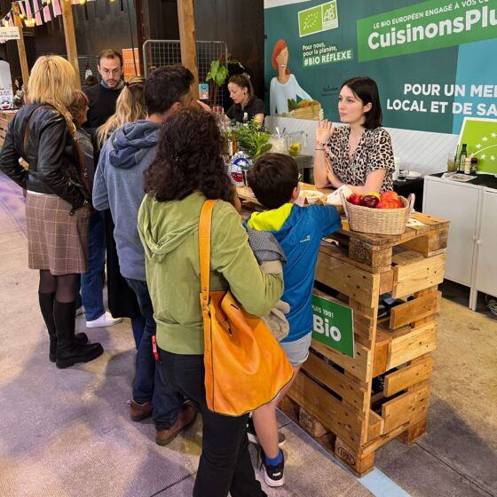 Stand de l'Agence BIO au Festival des Terroirs 2024